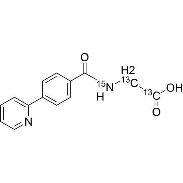 N-[4-(2-Pyridinyl)benzoyl]glycine-13C2,15N 1391053-26-1